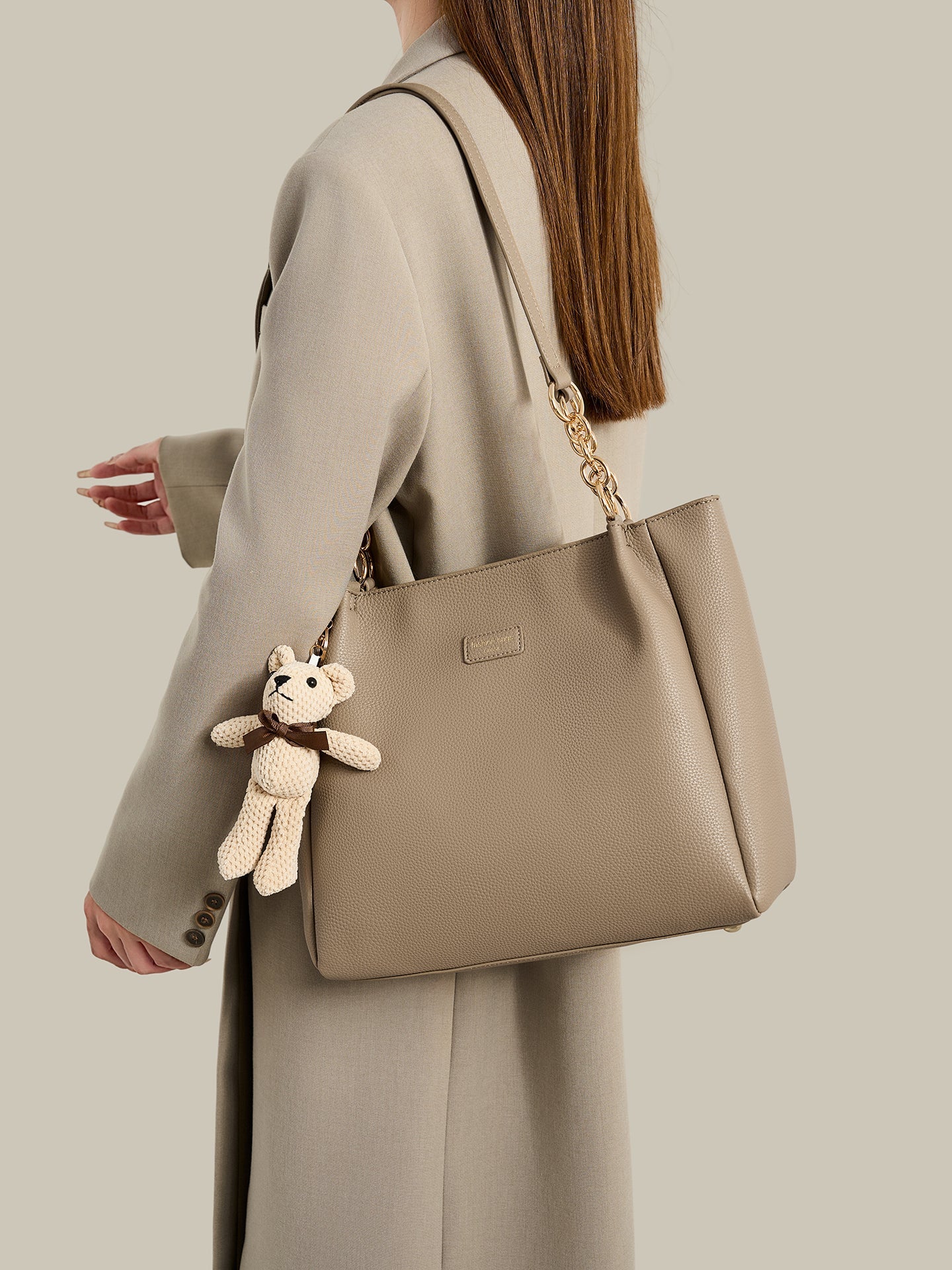 Bolsa Tote Serena Texturizada - detalhe frontal