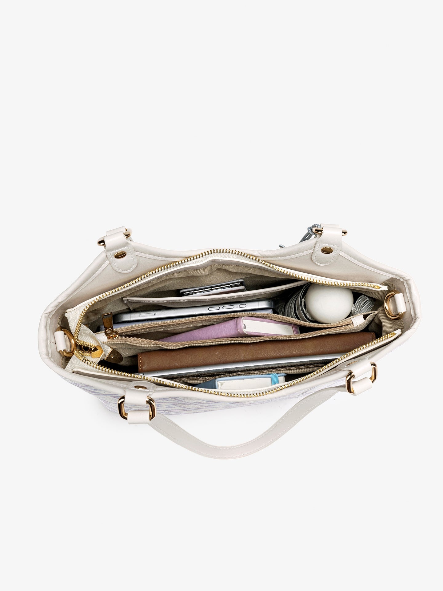 Bolsa Tote Brocado Lavanda com Tassel - imagem 10