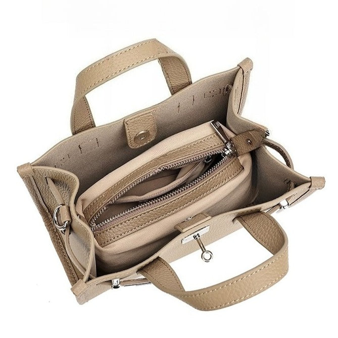 Bolsa Kelly Minimalista em Couro Texturizado - imagem 65
