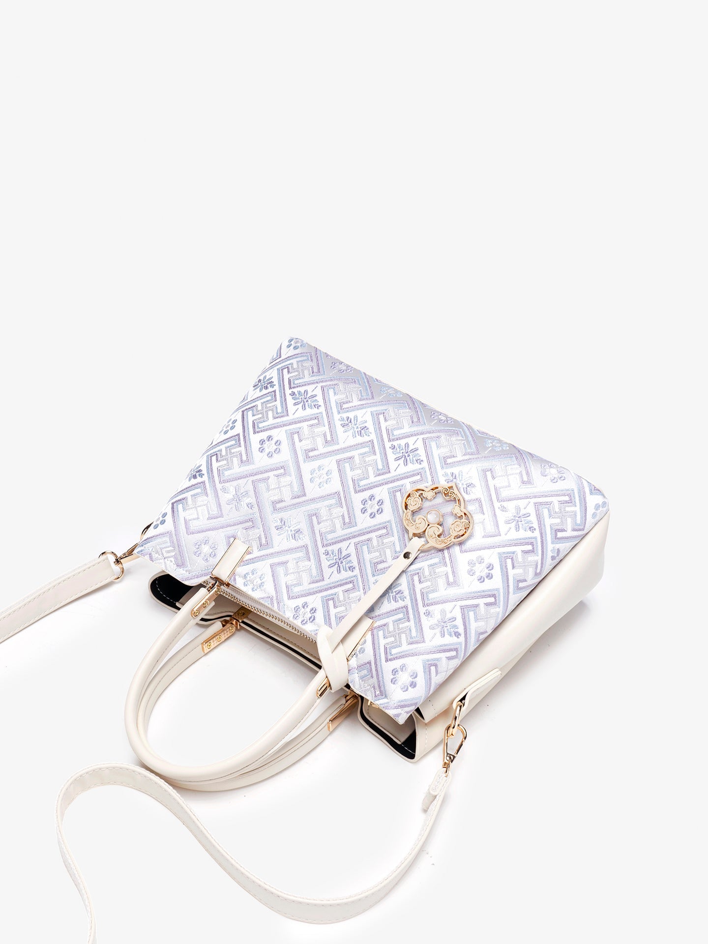 Bolsa Mini Tote Brocado Clássica - imagem 8