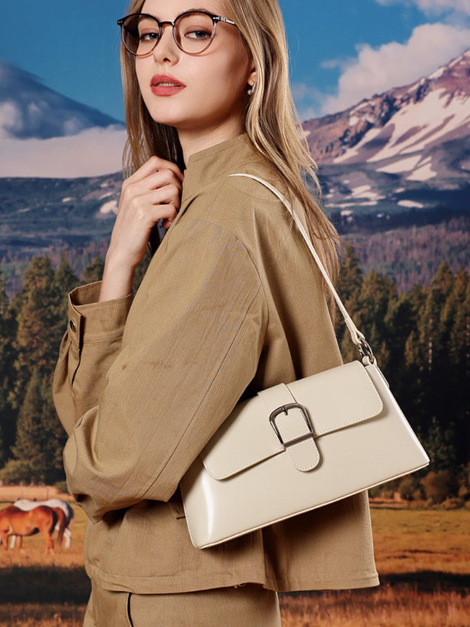 Bolsa Baguette Retrô em Couro - imagem 40