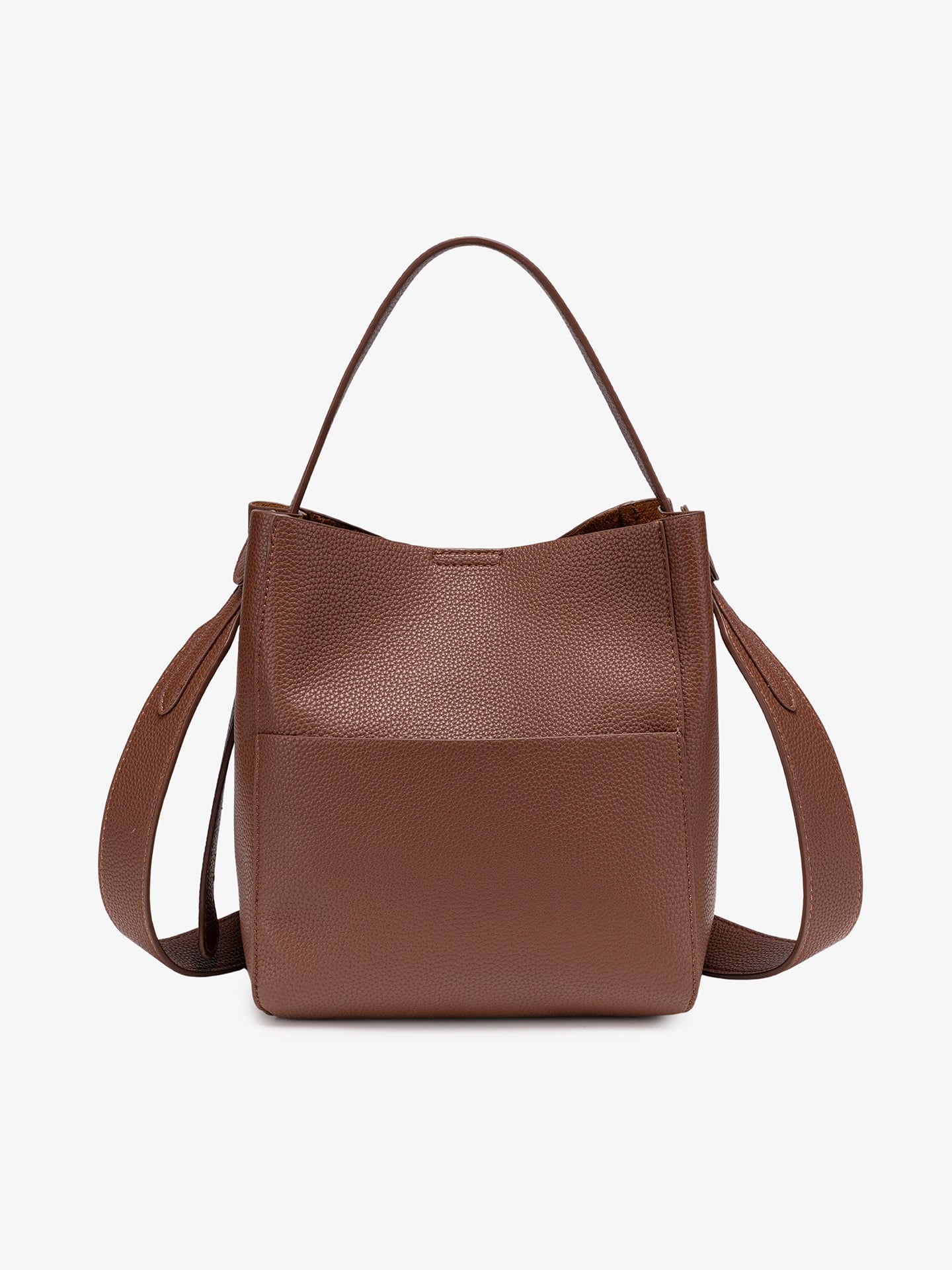 Bolsa Bucket Texturizada Macia - detalhe frontal