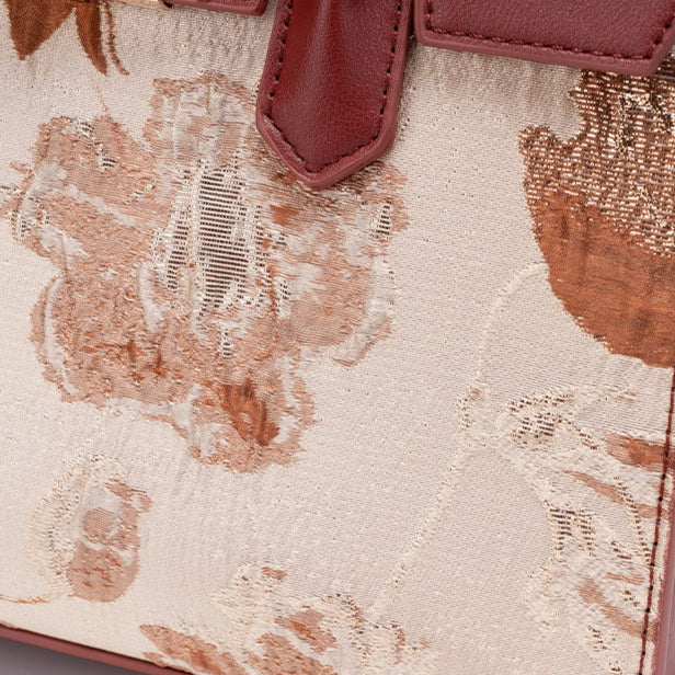 Bolsa Satchel Jacquard com Charm - imagem 15