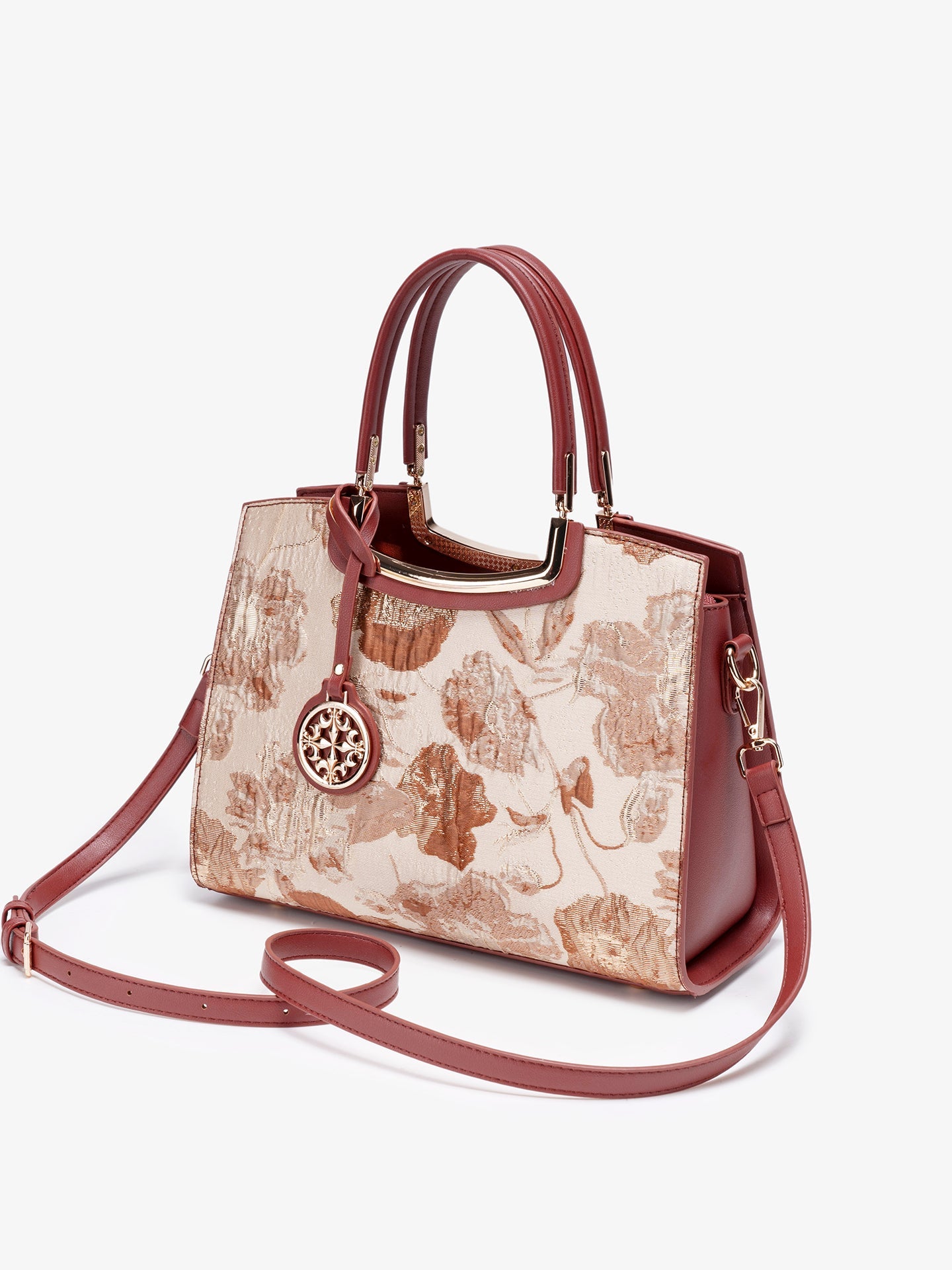 Bolsa Tote Floral Romance com Charm - imagem 6