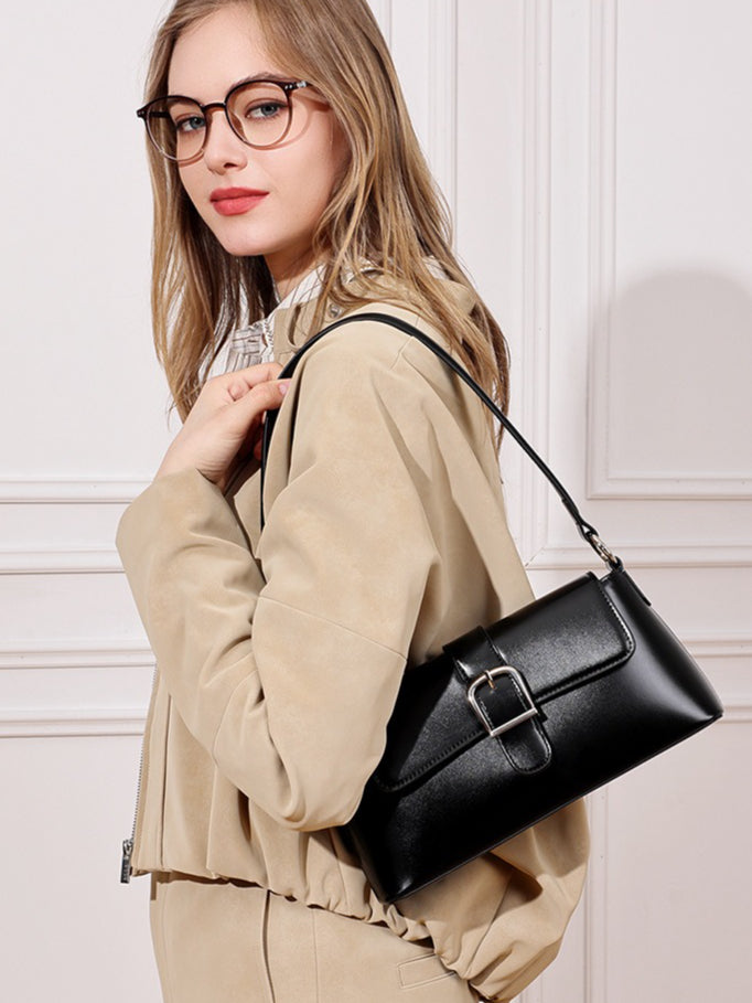 Bolsa Baguette Retrô em Couro - imagem 35