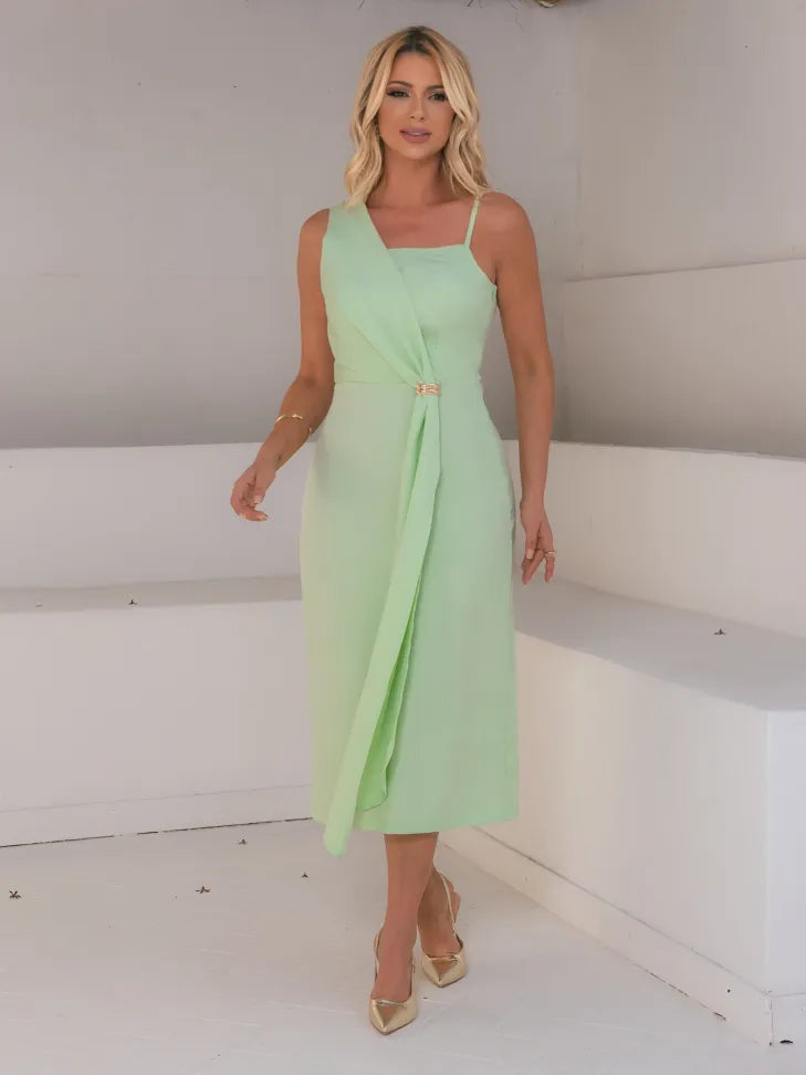 Vestido Violeta detalhe do tecido - Vestido Feminino Vevyni