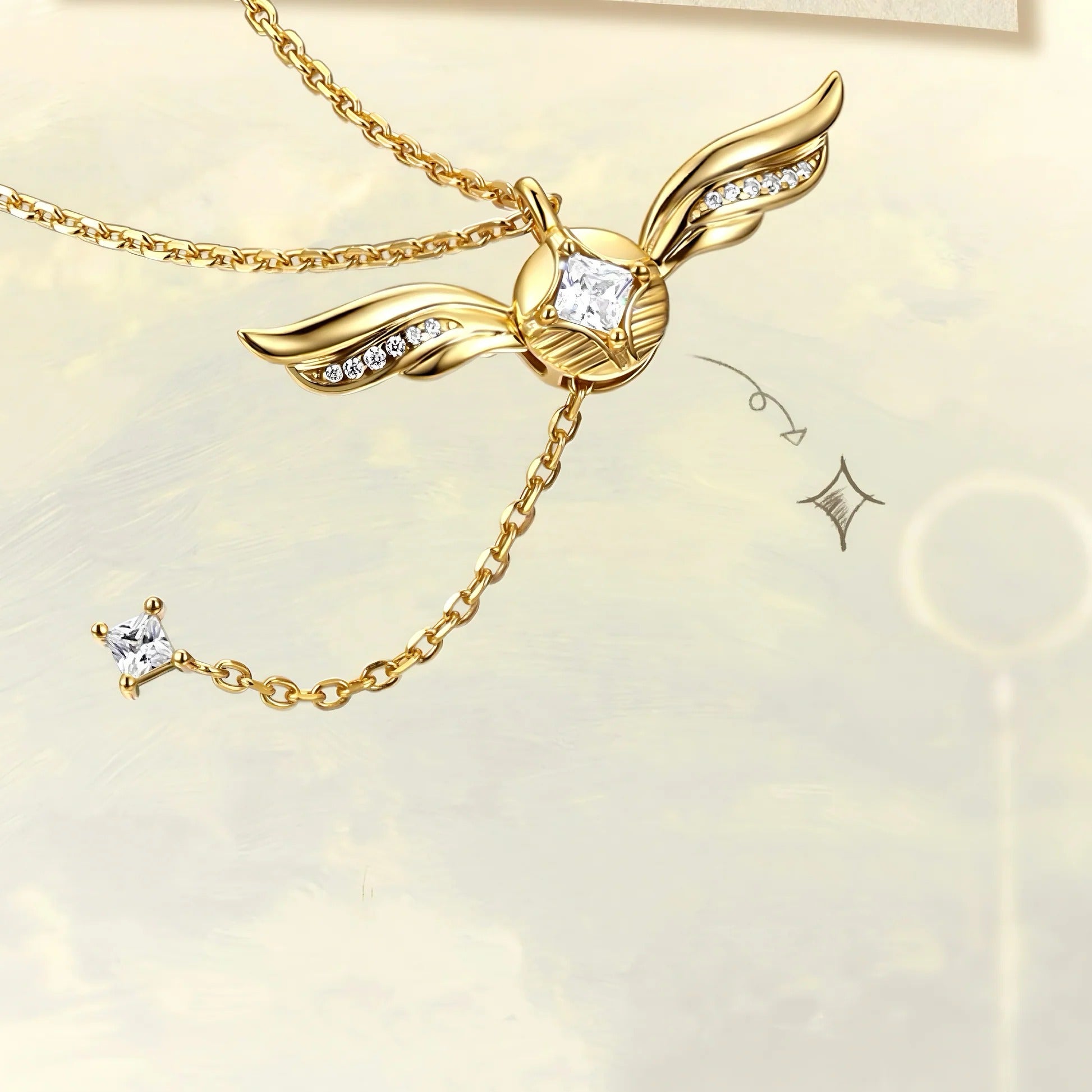 Colar Celeste Dourado